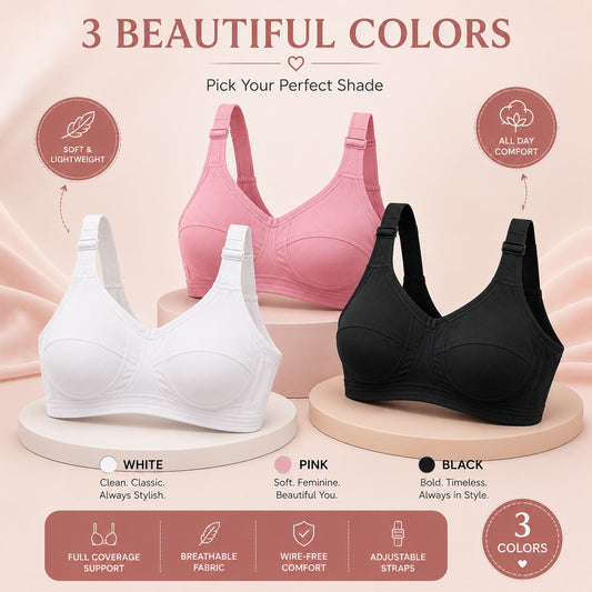 Womens Multicolor Air Bra (Pack of 3)
