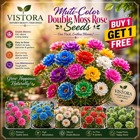 Muti-Color Double Moss Rose Seeds🌸 Buy 1 Get 1 Free 🌸