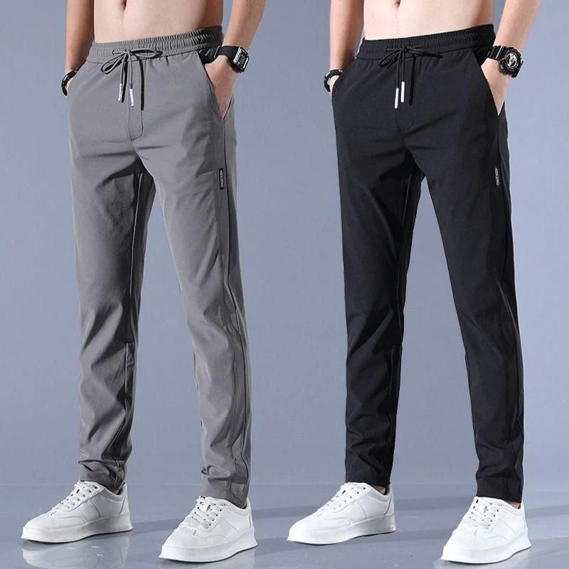 PREMIUM MEN'S HIGH STRETCH SKINNY LYCRA PANTS🔥Buy1 Get 1 Free💥🤩 (Black & Gray) 🔥