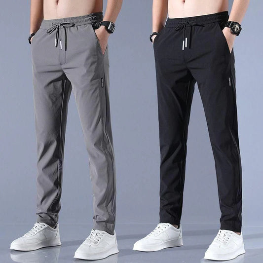 PREMIUM MEN'S HIGH STRETCH SKINNY LYCRA PANTS🔥Buy1 Get 1 Free💥🤩 (Black & Gray) 🔥