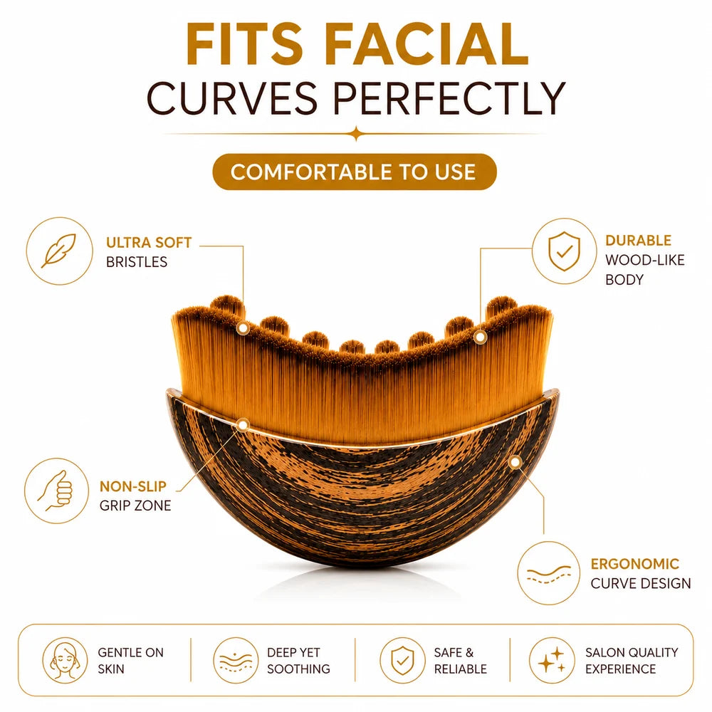 Glow Boost Face Brush Facial Contour Lymphatic Relief  (Naturally Reduces Facial Puffiness)