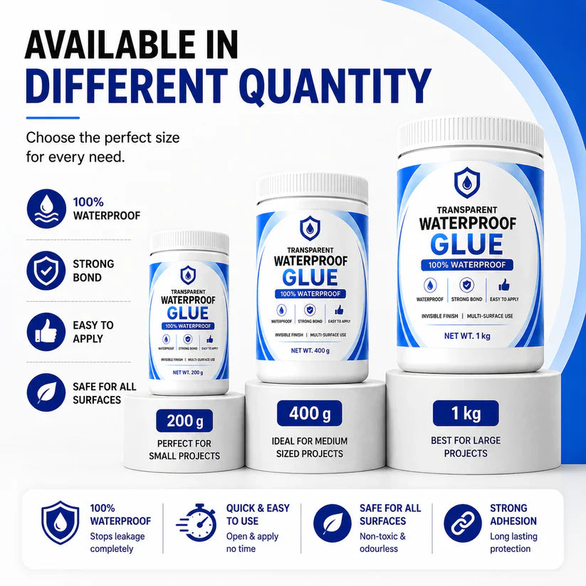 Transparent Waterproof Glue + Free Brush (Buy 1 Get 1 Free)