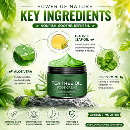 Soothing Aloe Vera & Tea Tree Foot Moisturizer (Buy 1 Get 1 FREE)